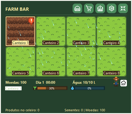 Dia de chuva no Farm Bar